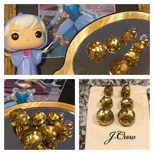 J.Crew Earring Sequined Holiday Ball Ornament